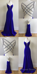 Royal Blue Prom Dress For Teens, Prom Dresses, Graduation School Party Gown