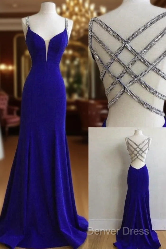 Royal Blue Prom Dress For Teens, Prom Dresses, Graduation School Prom Gowns