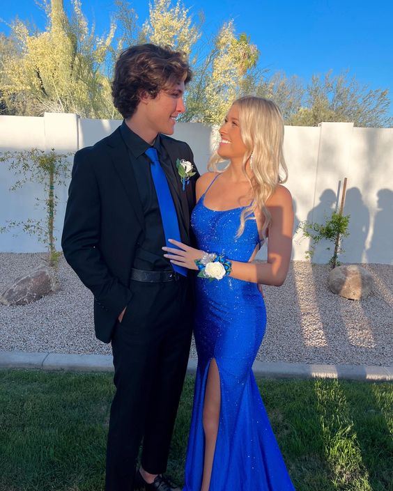 Royal Blue Prom Dress Long Prom Dresses With Slit