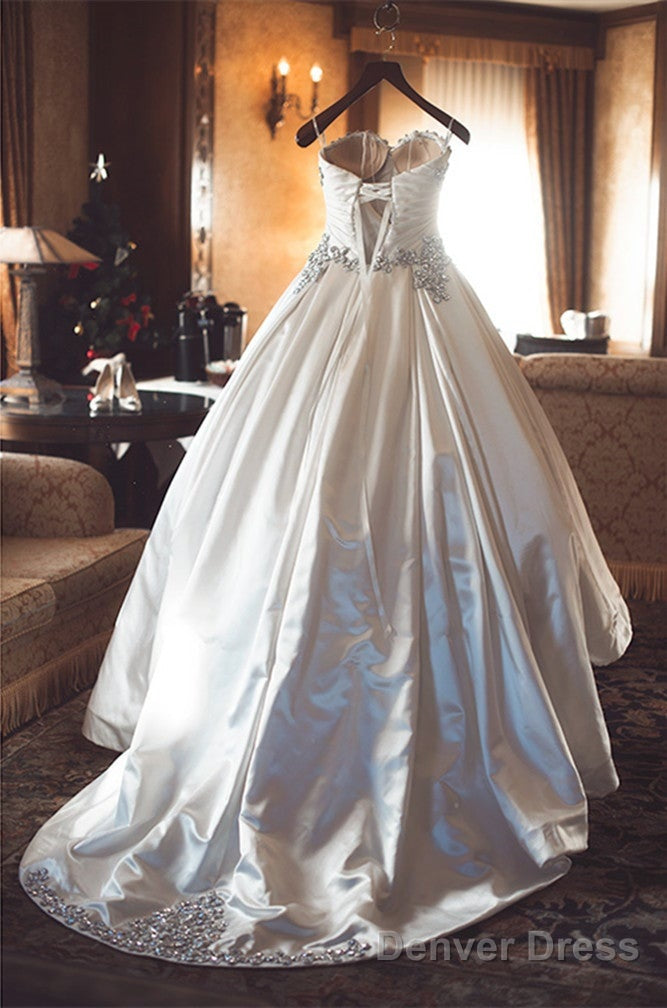 Royal Style Ivory Taffeta Sweetheart Wedding Dresses Ball Gowns Secondary image