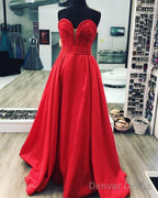 Ruched Sweetheart Long Taffeta Floor Length Prom Dresses