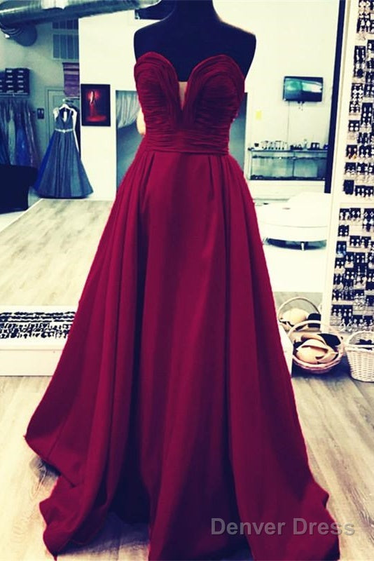 Ruched Sweetheart Long Taffeta Floor Length Prom Dresses