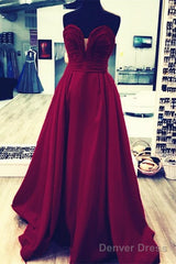 Ruched Sweetheart Long Taffeta Floor Length Evening Dresses