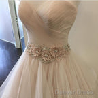 Ruched Sweetheart Ruffles Skirt Blush Pink Wedding Dresses Ball Gown