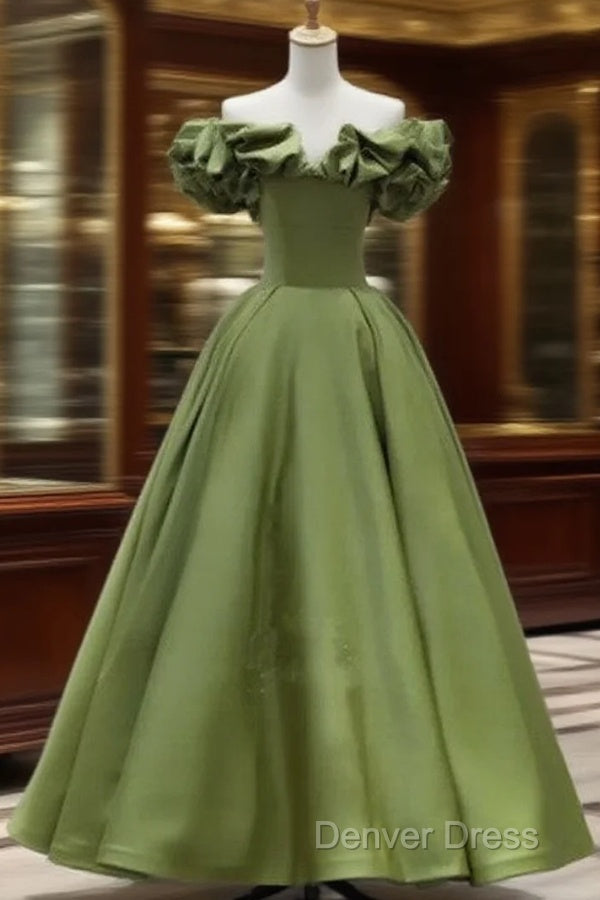 Ruffles Sleeves Satin Midi Bridesmaid Dresses Main image