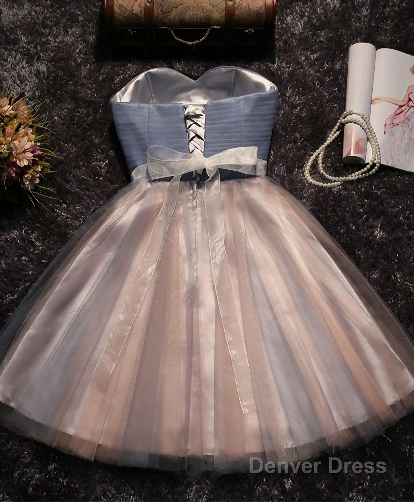 Cute A Line Sweetheart Neck Short Prom Dress, Homecoming Dresses Secondary image