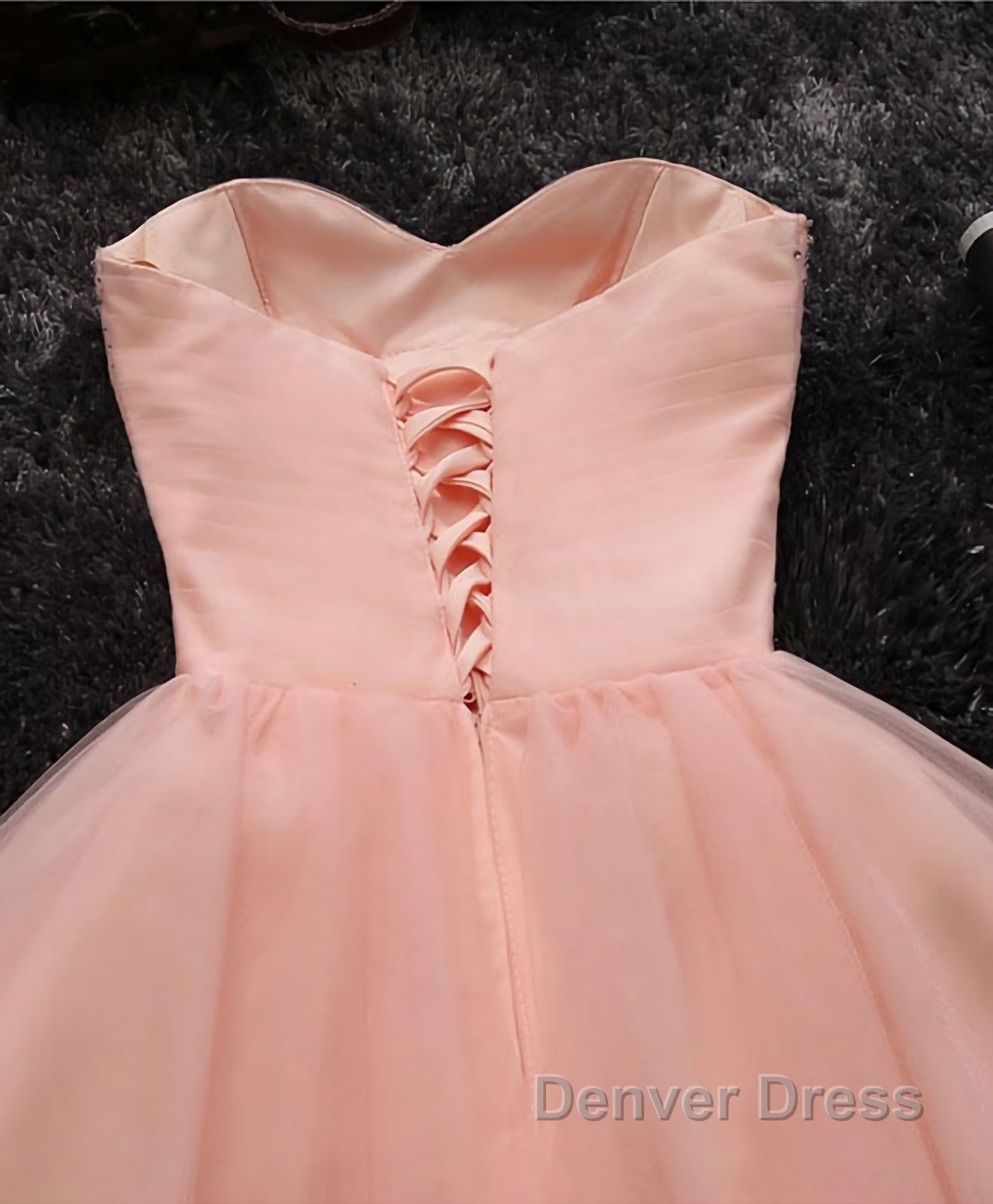 Pink A Line Sweetheart Neck Short Prom Dresses, Homecoming Dresses