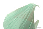 Simple A Line Chiffon Ruched Mint Green Long Bridesmaid Dresses
