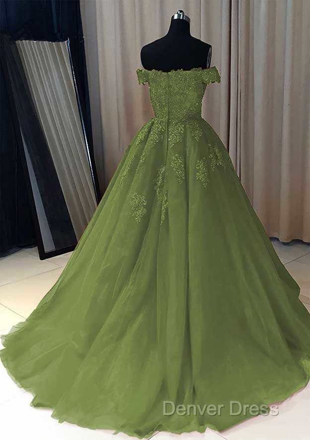 Sage Green Quinceanera Dresses Off The Shoulder Lace Beaded Evening Gowns Secondary image