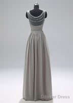 Scoop Neck Sleeveless Beading Prom Dresses