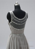 Scoop Neck Sleeveless Beading Prom Dresses
