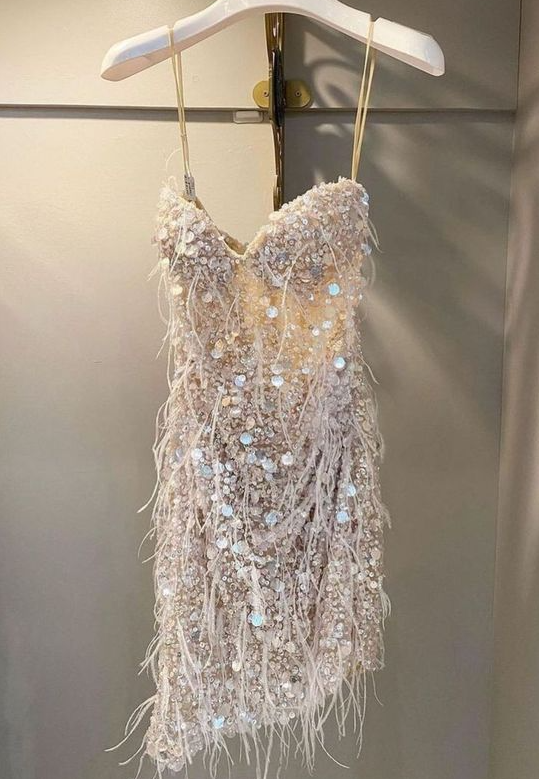 Sequin Prom Dress, Sheath Short Prom Dresses Main image