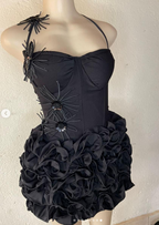 Sexy Sheath Halter Black Sleeveless Mini Short Prom 8Th Grade Homecoming Dress Summer Middle School Hoco Dresses Homecoming Outfits Birthday Outfit