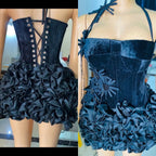 Sexy Sheath Halter Black Sleeveless Mini Short Prom 8Th Grade Homecoming Dress Summer Middle School Hoco Dresses Homecoming Outfits Birthday Outfit