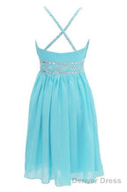 Sexy A Line Halter Knee Length Chiffon Homecoming Dresses With Beading