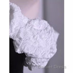 Sexy A Line Off The Shoulder Long Black Sequin Prom Dresses