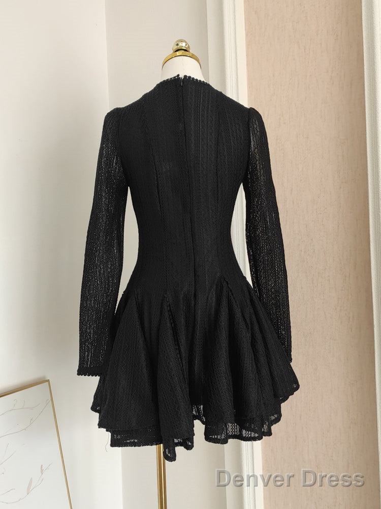 Sexy A Line Scoop Neckline Black Holiday Dress Travel Vacation Dresses Short Birthday Dress Secondary image