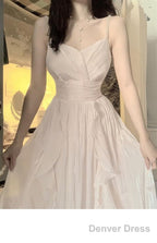 Sexy A Line Spaghetti Straps Champagne Prom Dress Night Dresses Birthday Outfits