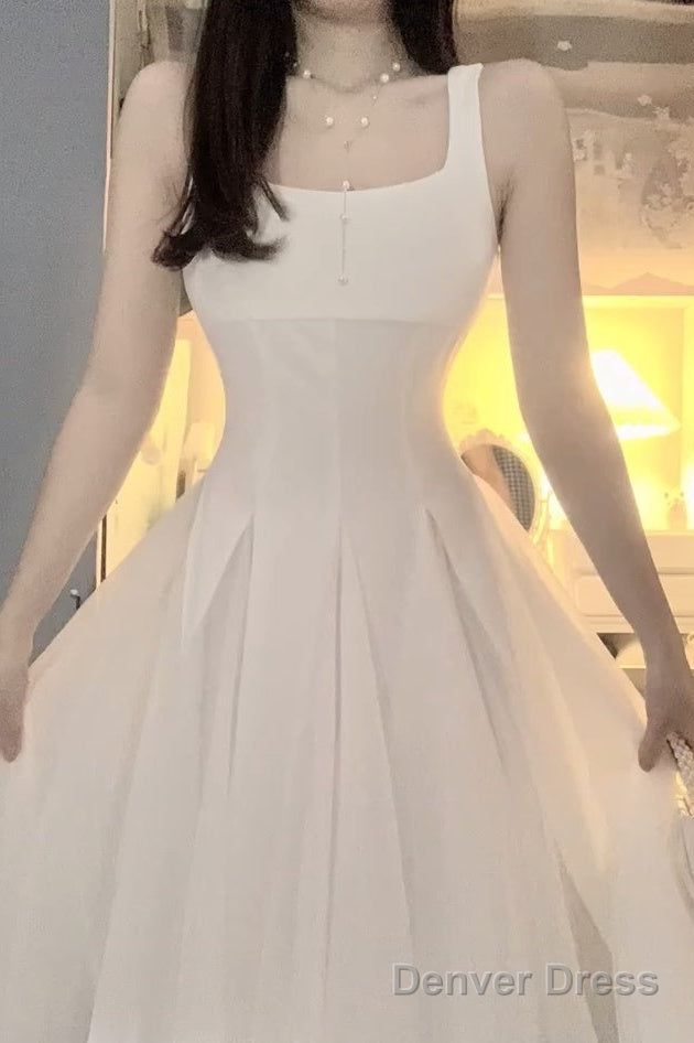 Sexy A Line Square Neckline Prom Dress Holiday Dress Night Dresses Birthday Outfits