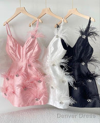 Sexy A Line Straps Satin Homecoming Dress 16Th Birthday Outfits