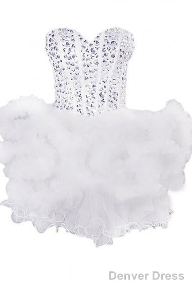 Sexy Ball Gowns Sweetheart Mini Homecoming Dresses With Beading