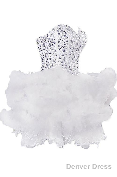Sexy Ball Gowns Sweetheart Mini Homecoming Dresses With Beading