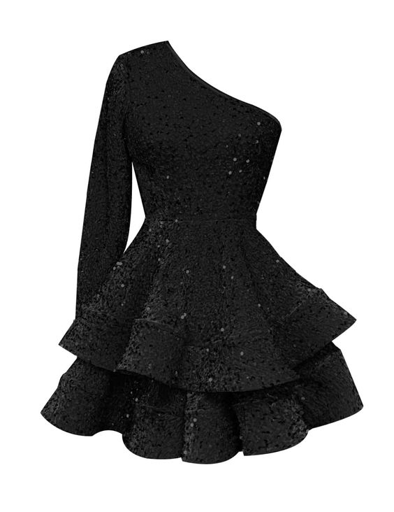 Sexy Birthday Dress Black Sequin Homecoming Dresses Birthday Outfits