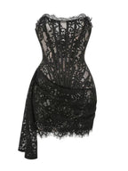 Sexy Burgundy Strapless Lace Sheath Short Cocktail Dress Homecoming Dresses