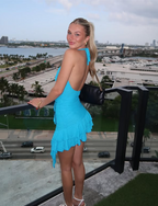 Sexy Chiffon Halter Neck Blue Ruffle 17Th Birthday Homecoming Dresses