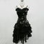 Sexy Cocktail Dress Straps Sleeveless Black Short Prom Dress Homecoming Dresses