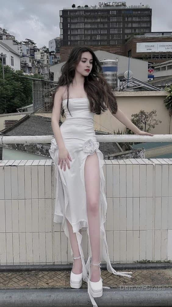 Sexy High Low Strapless White Prom Dresses 21th Birthday Secondary image