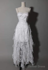 Sexy High Low Straps Prom Dresses 21Th Birthday Outfit