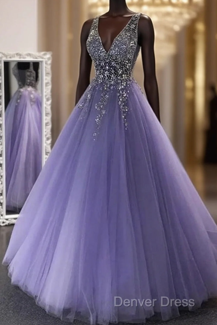 Sexy Long Prom Dresses With Beading,Evening Dresses,Charming Dance Dresses Main image