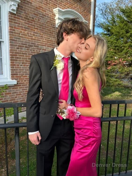 Sexy Mermaid Long Hot Pink Prom Dresses 22th Birthday Outfits