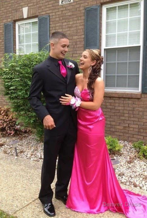 Sexy Mermaid Long Hot Pink Prom Dress 22th Birthday Outfits Main image
