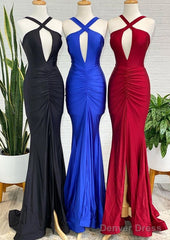 Sexy Mermaid Long Prom Dresses,Long Formal Evening Dresses