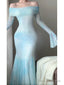 Sexy Mermaid Off The Shoulder Light Blue WomenS Beach Dress Vacation Dress Birthday Dresses