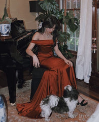 Sexy Mermaid Off The Shoulder Long Burgundy Prom Dresses