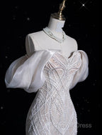 Sexy Mermaid Off The Shoulder White Lace Long Wedding Dress Brides Dresses