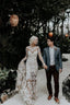 Sexy Mermaid Prom Dress Boho Lace Long Sleeves Spring Wedding Dresses
