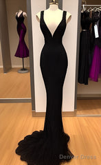 Sexy Mermaid Sequin Long Black Lace Prom Dress Formal Dress