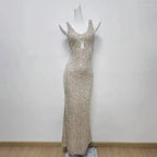 Sexy Mermaid Silver Sequin Prom Dresses Birthday Outfits