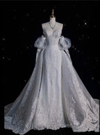 Sexy Mermaid Sweetheart Long Sleeves White Lace Wedding Dresses Brides Dresses