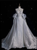 Sexy Mermaid Sweetheart Long Sleeves White Lace Wedding Dress Brides Dresses