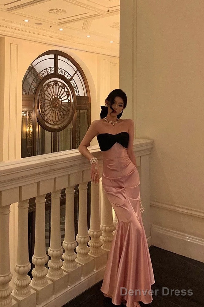 Sexy Mermaid Sweetheart White Long Satin Prom Dresses Birthday Outfits