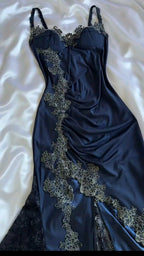 Sexy Mermaid Spaghetti Straps Lace Prom Dress