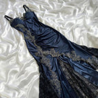 Sexy Mermaid Spaghetti Straps Lace Prom Dress