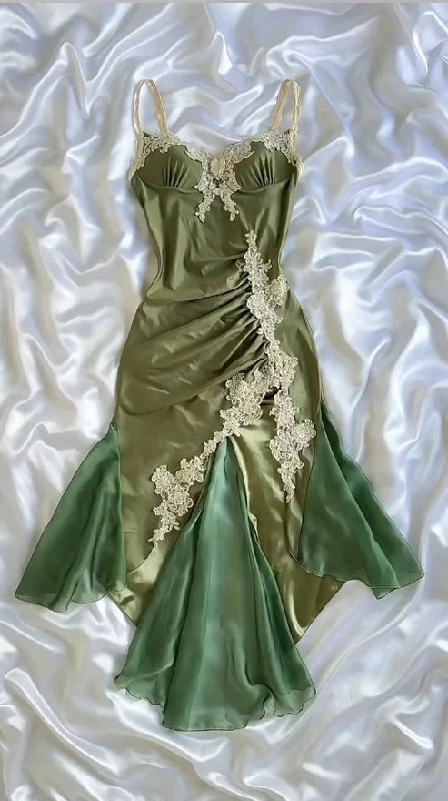 Sexy Navy Blue Mermaid Lace Prom Dress