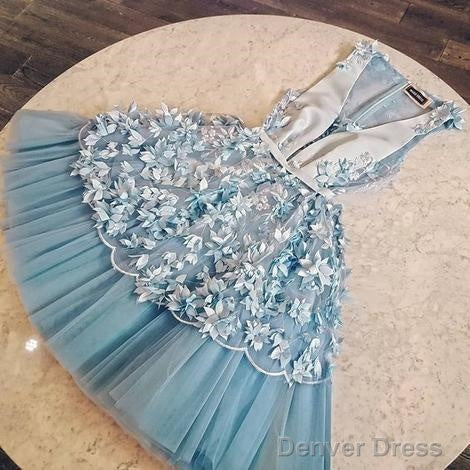 Sexy Prom Women Dress Cute Tulle Blue Homecoming Dresses Main image