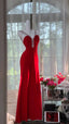 Sexy Red Halter Neck Beaded Backless Chiffon Prom Dresses